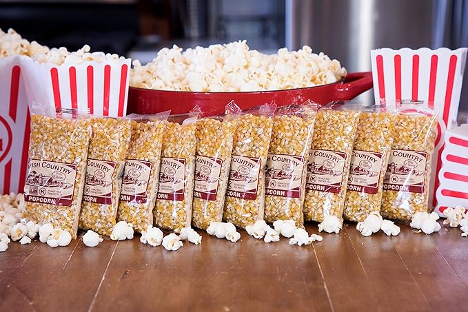 Amish Country Popcorn | 10-4oz Bags - Ladyfinger Popcorn | Old Fashioned, Non-GMO and Gluten Free