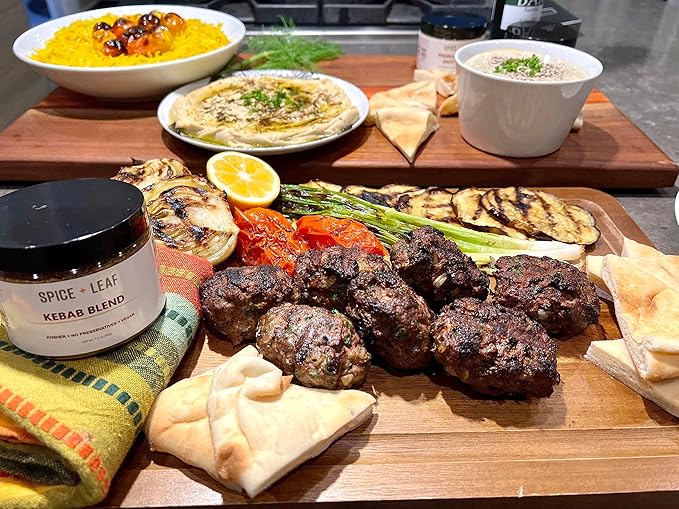 Premium Kebab Blend by Spice + Leaf, 3.5 oz - Kosher, Vegan Preservative Free Spice. Vegetarian, Dairy Free and Salt Free