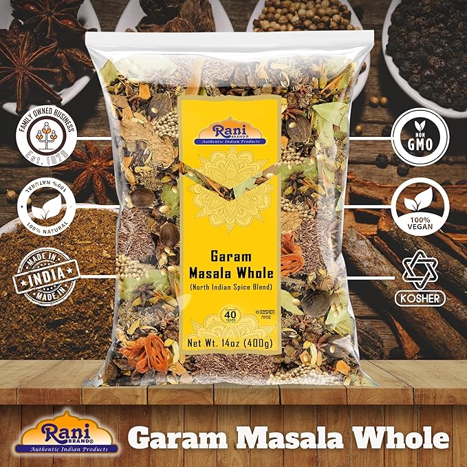Rani Garam Masala Indian 11 Whole Spices Blend 14oz (400g) ~ All Natural, Salt-Free | Vegan | No Colors | Gluten Friendly | NON-GMO | Indian Origin