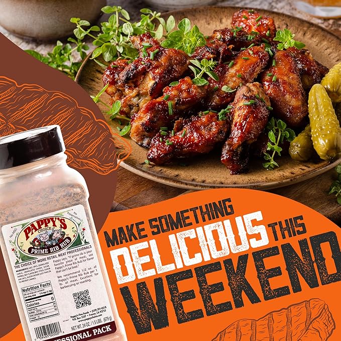 Pappy's Choice Prime Rib Rub - Premium Seasoning for Prime Rib, Brisket, Roast Beef, Steaks, and BBQ | Perfect for Grilling, Smoking, and Roasting All Meats