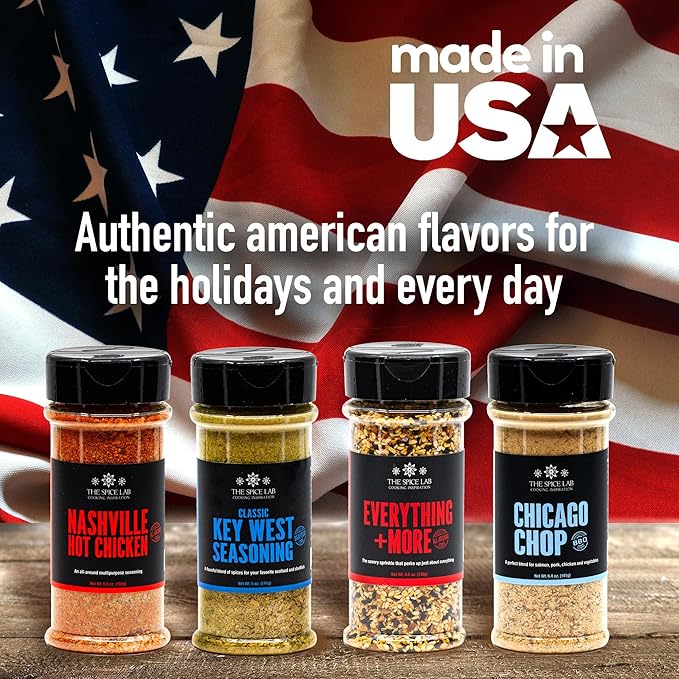 The Spice Lab Taste of America Spices and Seasonings Ultimate Grilling Set - Gift Kit for Cooking, Air Fryers & Men - Made in the USA