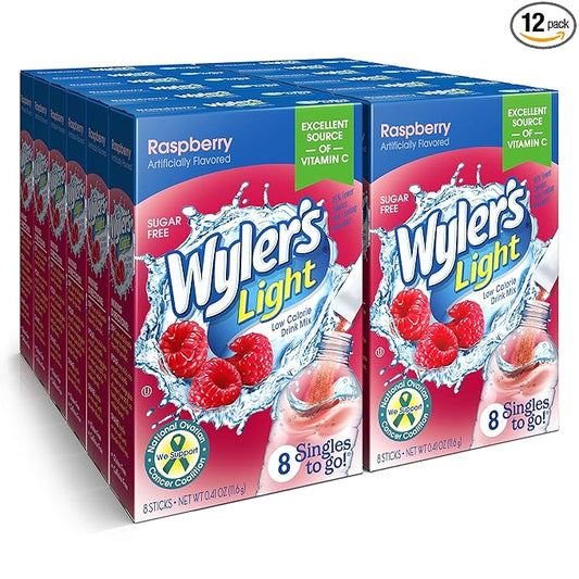 Wyler's Cool Raspberry Singles to Go - 3 Boxes - 8 Packets Each