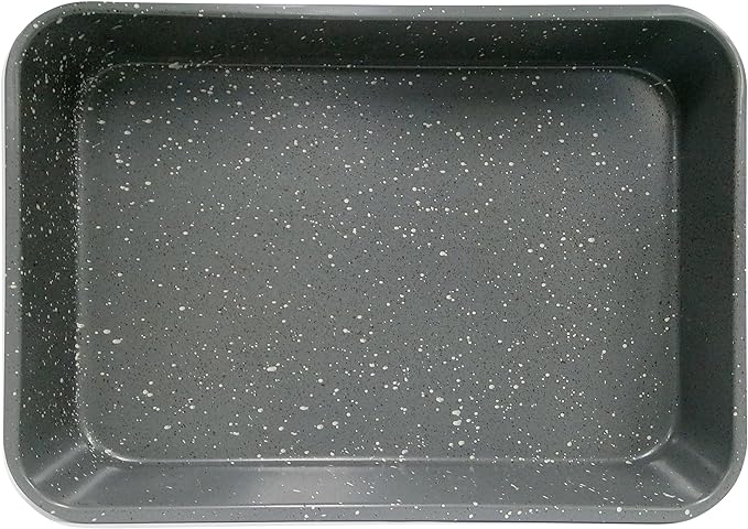 casaWare Grande Lasagna/Roaster Pan 18 x 12 x 3-Inch - Extra Large, Ceramic Coated NonStick (Silver Granite)