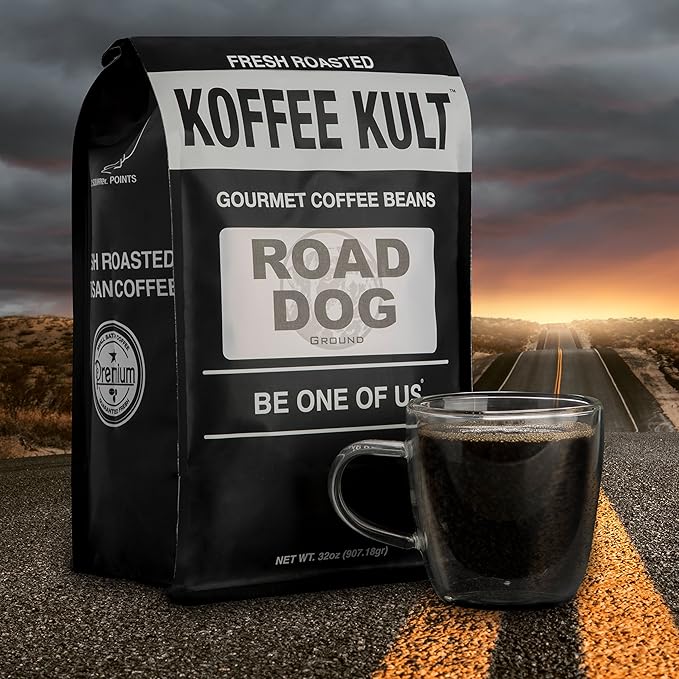 Koffee Kult Road Dog Dark Roast Coffee Beans (whole bean, 32oz)