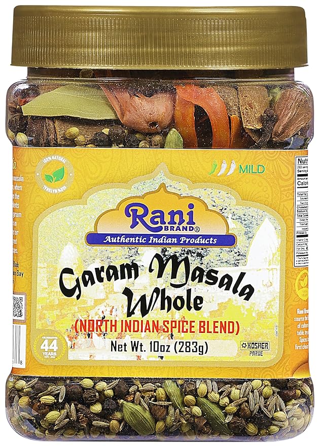 Rani Garam Masala Indian 11 Whole Spices Blend 10oz (283g) PET Jar ~ All Natural, Salt-Free | Vegan | No Colors | Gluten Friendly | NON-GMO | Kosher | Indian Origin