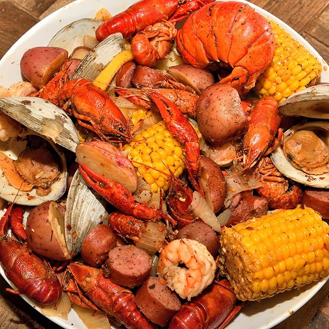 The Spice Lab Seafood Seasoning Set - Smoky Maple, Shrimp Boil, Spicy Seafood and Lemon Pepper - Gift Kit - All Around Cooking & Air Fryers - Gift for Men or Gift for Dad – Made in the USA