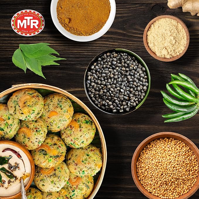 MTR Instant Masala Rava Idli Mix - Ready to Cook Authentic Indian Breakfast, Lunch, Dinner or Snack Meal - No Added Preservatives - A Quick & Easy Recipe Suitable for Vegetarians - (500g, Pack of 3)