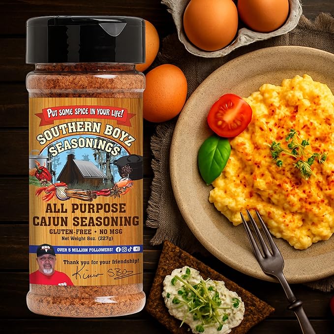 Southern Boyz All Purpose Cajun Creole Seasoning, 8 Ounce Shaker (No MSG, Gluten-Free Blend), 8 Ounce (Pack of 1)