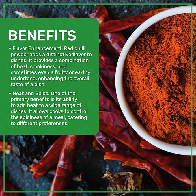 Jiva Organics Organic Red Chili Powder 7 ounce Bag - Extra Hot, Ground Indian Chillies, 100% Natural & Non-GMO