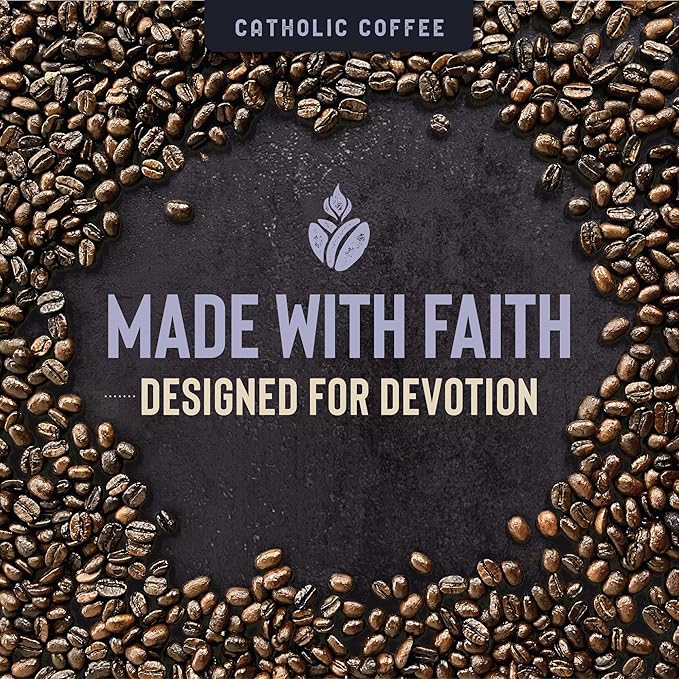 Catholic Coffee Our Lady of Mount Carmel | Medium Roast Ground Coffee ??Buttery Salted Caramel Notes | 12oz Bag ??Catholic Gift Honoring the Brown Scapular Devotion