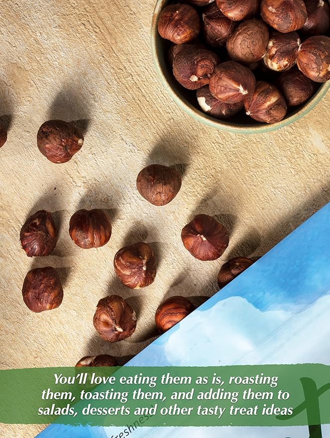 NUTS U.S. - Oregon Hazelnuts (Filberts) | Raw and Unsalted | Steam Pasteurized and NON-GMO | No Shell - Just Kernels | JUMBO SIZE | Packed in Resealable Bags!!! (1 LB)