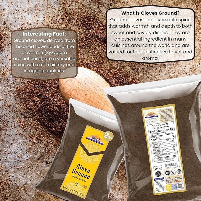 Rani Cloves Powder (Laung) Indian Spice 32oz (2lbs) 908g Bulk ~ All Natural, Gluten Friendly | Non-GMO | Kosher | Vegan | Indian Origin