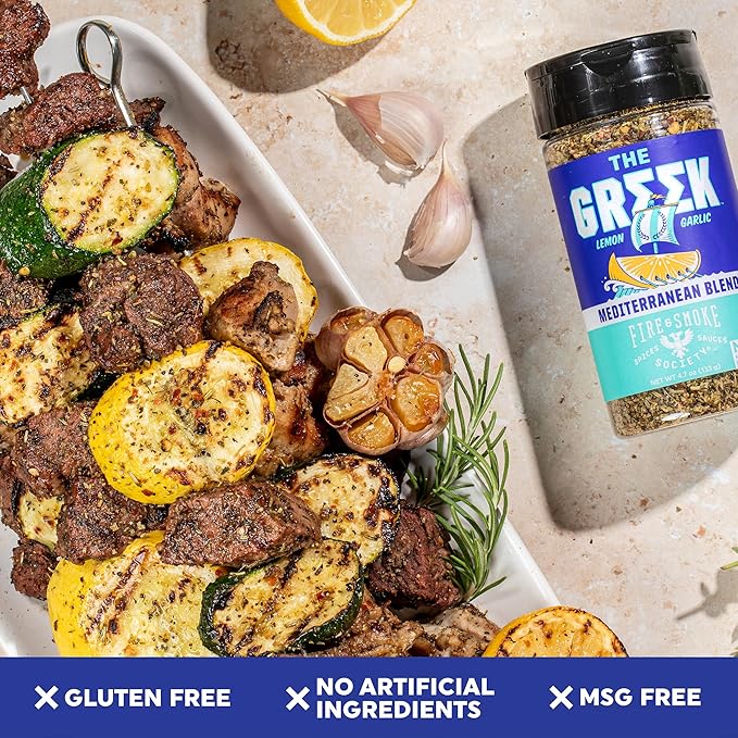 Fire & Smoke Society Seasoning Variety Pack | BBQ Rubs for Smoking and BBQ Seasonings for Grilling | Gifts for Dad, Men Gifts | Large Spices Set (4-Pack)