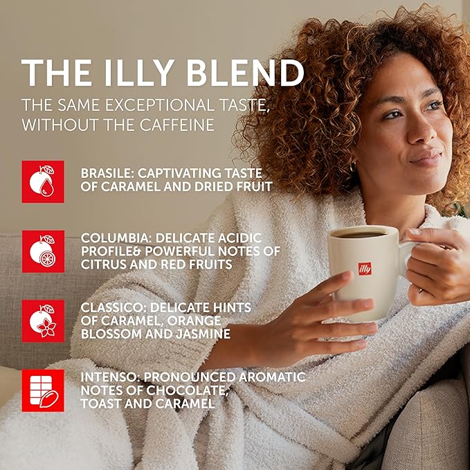 Illy Coffee K-Cups - Compatible Pods for Keurig Coffee Maker - Classico, Intenso, Brasile & Columbia Roasts - Variety - 10 Count (Pack of 6)