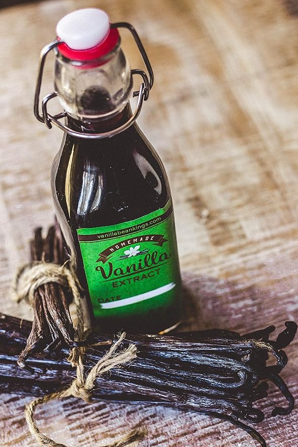 5 Organic Madagascar Vanilla Beans. Whole Grade A Vanilla Pods for Vanilla Extract and Baking
