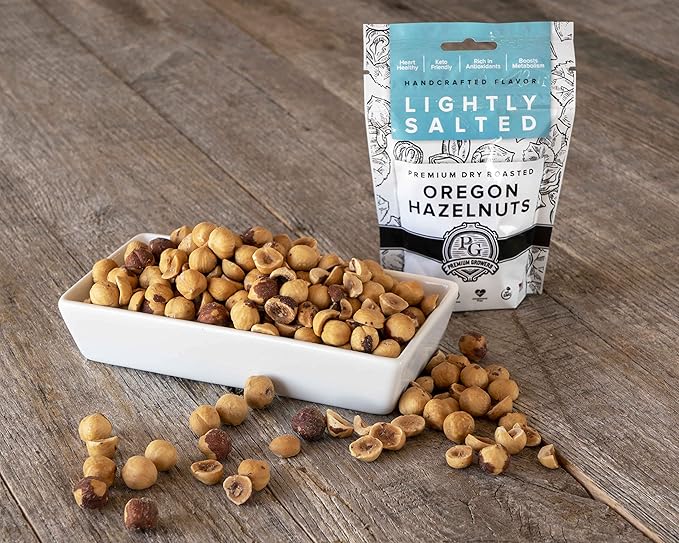 Oregon Farm To Table - Hazelnuts from Premium Growers - Dry Roasted - Lightly Salted ??Kosher Certified - 1 LB