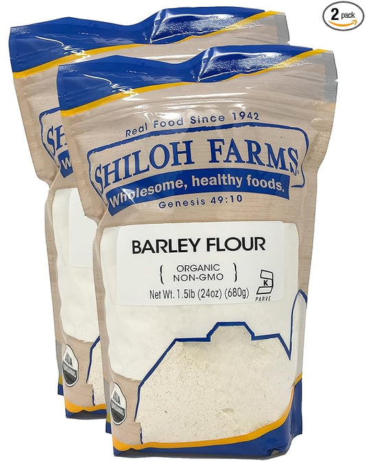 Shiloh Farms - Organic Barley Flour, 2 Packs - 24 Ounce each