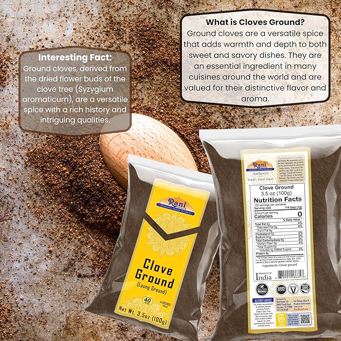 Rani Cloves Powder (Laung) Indian Spice 3.5oz (100g) ~ All Natural, Gluten Friendly | NON-GMO | Kosher | Vegan | Indian Origin