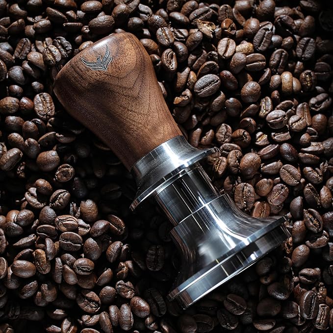 51.5mm Espresso Tamper Kit for La Pavoni Europiccola, Professional, Stradivari & Post-Millennium Models ??Tamper, Distributor, Dosing Funnel, Puck Screen, WDT Tool & Walnut Tamping Mat