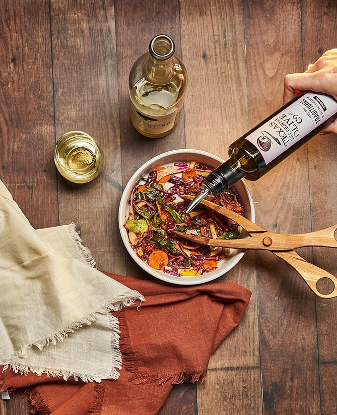 Traditional Balsamic Vinegar - Gourmet Barrel Aged Balsamic Vinegar - Great for Dressing Dipping Glazing - No Artificial Flavors or Added Sugar - Made in Texas (16.9 oz, 2 Pack)