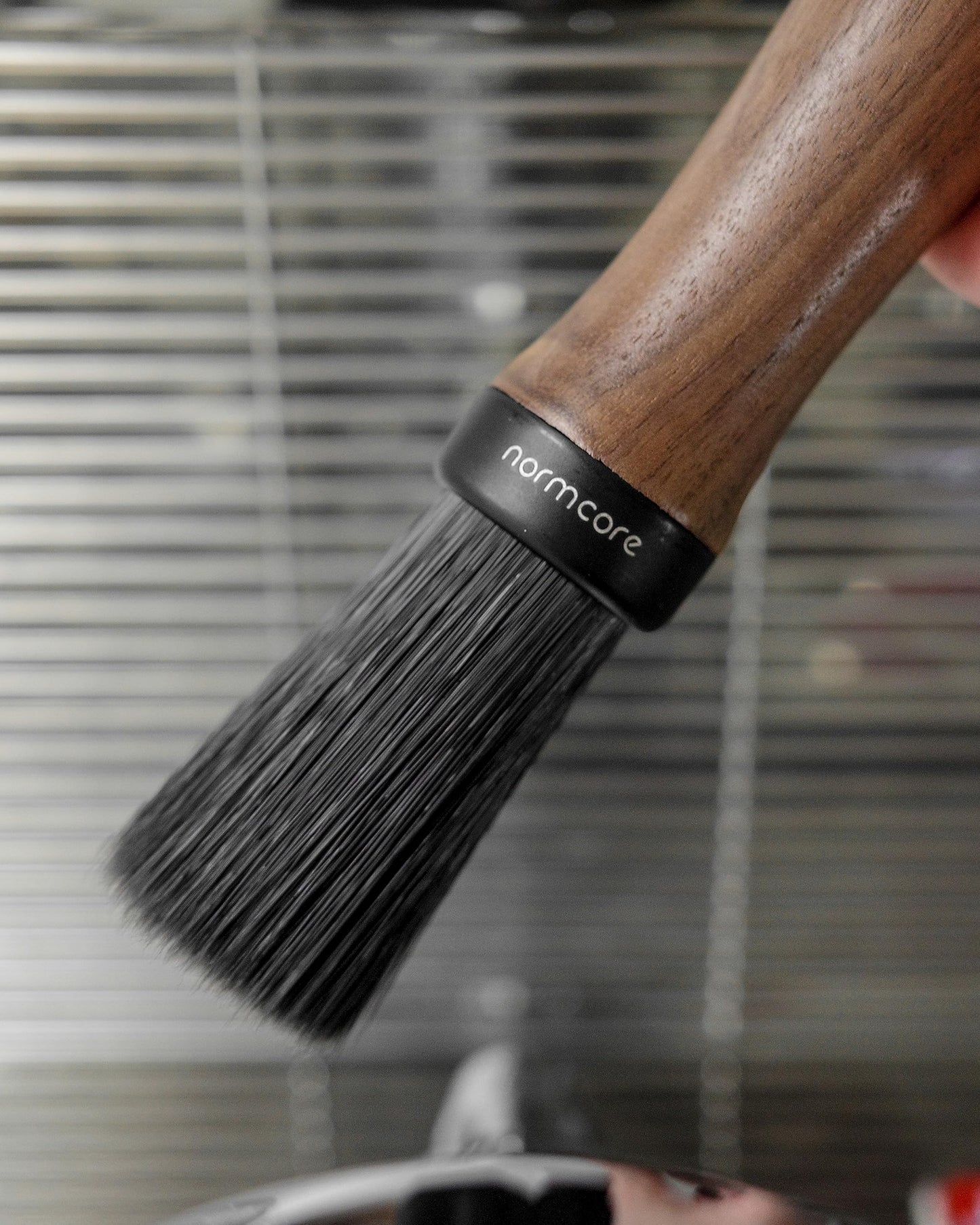 Normcore Barista Brush - Coffee Cleaning Brush - Genuine American Walnut Wood Handle Espresso Brush