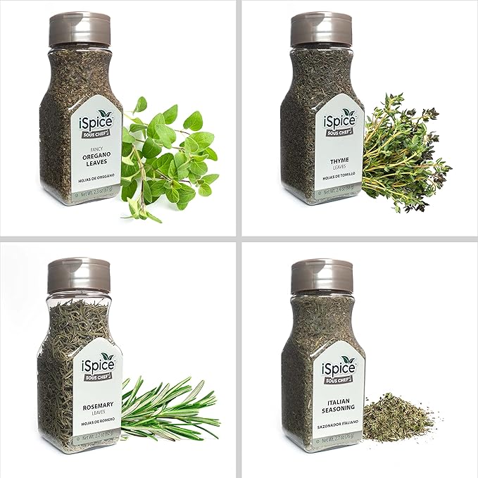 iSpice 24-Pack Gourmet Spice Set - Ultimate Spice, Seasoning Collection for Cooking (Kitchen Fusion)