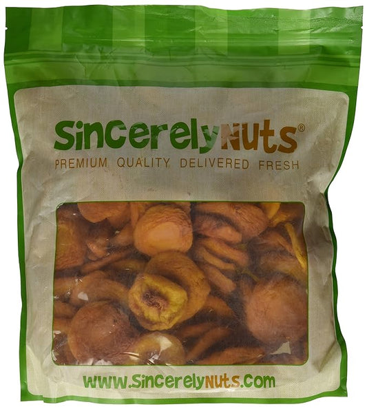 Sincerely Nuts Dried Fresh Peaches, 5 lb - Dried Fruit No Sugar Added - Unsweetened Peach Slices - Natural, Kosher & Vitamin C Rich Chunks for Mix Dry Fruits, Sweet Fruity Treats & Baking