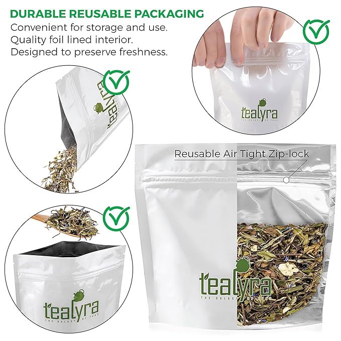 Tealyra - White Coconut Cream - Premium White Tea with Coconut Chips Blend - Loose Leaf Tea - High in Antioxidants - Caffeine Level Low - All Natural Ingredients - 200g (7-ounce)