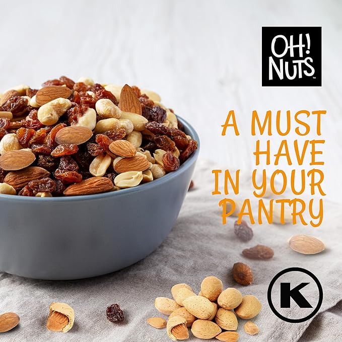 Oh! Nuts Raw Almond in Shell - Bulk Almonds - 2 lb - 100% Natural Whole Almonds