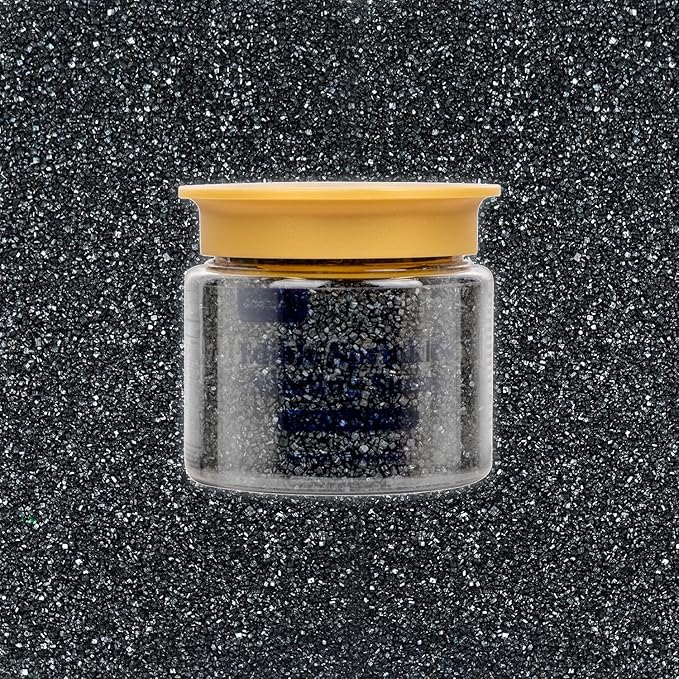 Edible Black Sprinkles, Sanding Sugar Crystals, 150g, Black Sugar Sprinkles for Cake Decorating, Cookie, Cupcake Toppers Decoration, Wedding Halloween Christmas Supplies