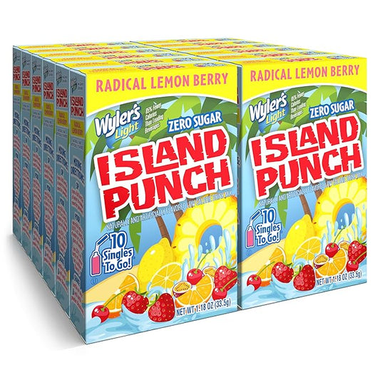 Wyler's Light Island Punch, Radical Lemon Berry, 10 CT