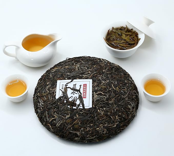 Yunnan Pu'er Tea, 357 Grams, Raw (Luo Shui Dong) Raw PU'ER, Aged Fermented Puerh Tea, Chinese Sheng Black Tea for Daily Drink and Gift