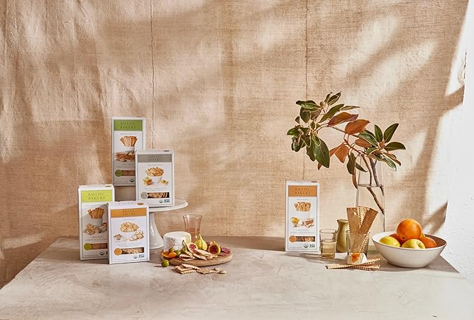 Rustic Bakery Handmade Sourdough Flatbread Cracker Bites - Rosemary & Olive Oil - Rosemary Charcuterie Crackers for Cheese Platters or Snacking - Made in California - Pack of 4, 6 Oz Bags
