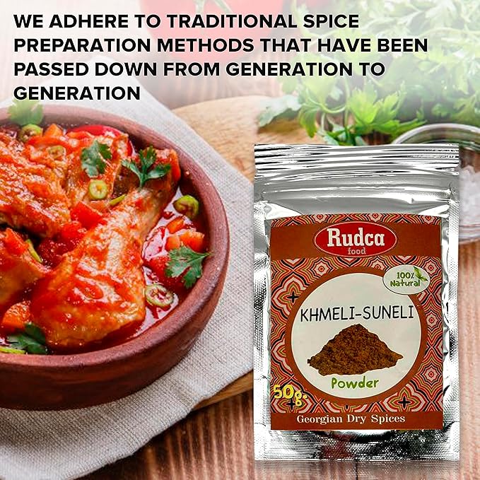 Rudca Food Khmeli Suneli, Spices, Georgian Dry Spice, Herbal Seasoning, Natural Organik, Delicious Spice from Georgia, New Seasoning, 50 gm.