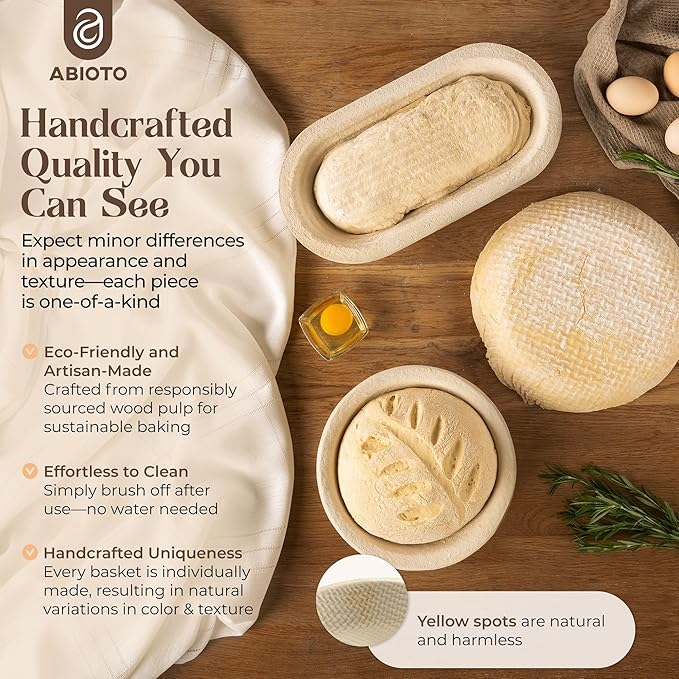 13" Oval Wood Pulp Banneton Bread Proofing Basket ??1.5LB Brotform, Grooved Pattern??Non-Stick Natural Wood Pulp Pressed for Durability??Made in Germany Proofing Basket for Sourdough Bread Baking