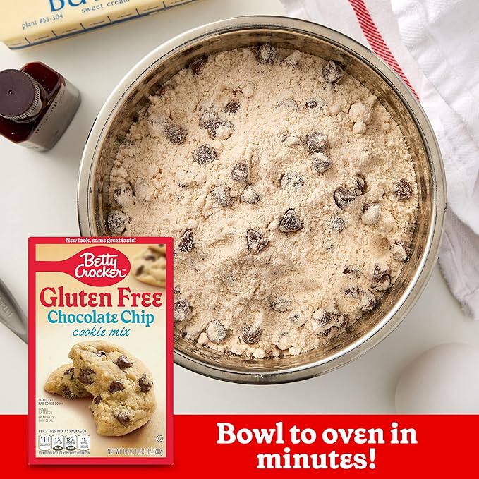 Betty Crocker Gluten Free Chocolate Chip Cookie Mix, 19 oz. (Pack of 6)