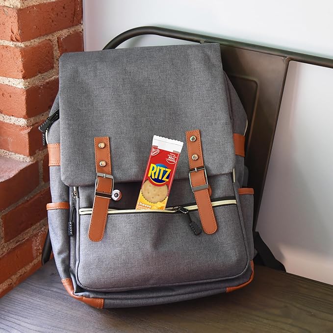 RITZ Cheese Sandwich Crackers, Lunch Snacks, 20 Snack Packs (6 Crackers Per Pack)