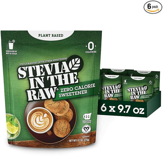 Stevia In The Raw Stevia Sweetener Baker's Bag, 9.7 oz., Zero Calorie Stevia Sugar Substitute, No Erythritol or Artificial Flavors, Vegan, Gluten Free, Kosher, Low Glycemic Index