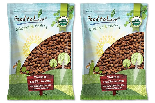Food to Live Organic Dry Roasted Almonds, 16 Pounds – Non-GMO, Unsalted, Vegan, Keto, Paleo, Kosher, Bulk, High in Protein, Dietary Fiber, Vitamin E, Copper, Manganese, Magnesium, and Riboflavin.