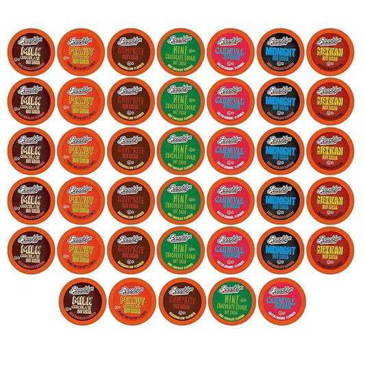 Brooklyn Beans Hot Chocolate Variety Pack Pods, Compatible with 2.0 K-Cup Brewers, 40 Count