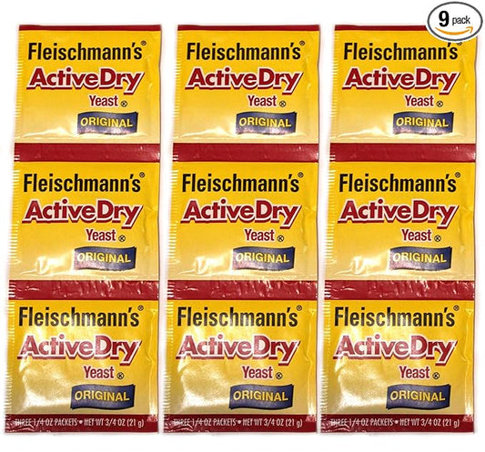 Fleischmann's Active Dry Yeast Strip, 0.25 Ounce (9 Count)