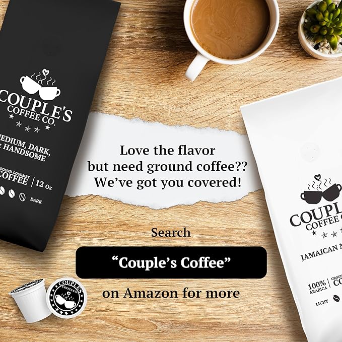 Couple's Coffee K-Cups | Gives Back to Military Families | Jamaican Me Crazy | Gourmet Flavored Coffee with Smooth Vanilla Caramel Flavors | Compatible with K-Cups & Single Serve Brewers | 24 Count