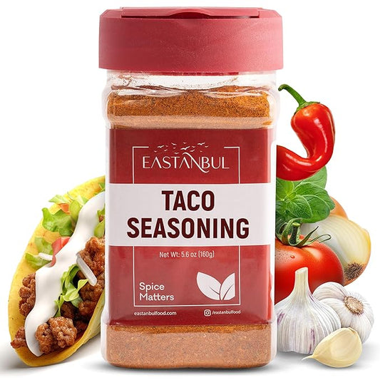 Eastanbul Taco Seasoning Mix, 5.6oz Taco Seasoning, 100% Natural, Vegan Spice Mix, Non-GMO & Vegan, Spice for Quick Recipes