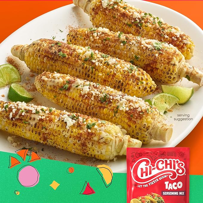 CHI-CHI'S Dry Mix Packets Variety Pack, Taco Seasoning 1.25 oz Pack, Restaurante Seasoning 0.78 oz Pack, and Sweet Corn Cake 7.4 oz Pack (24 Pack)