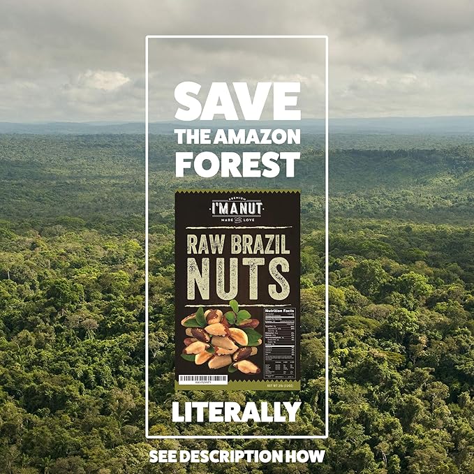 I’m A Nut Brazil Nuts, Raw, 32oz (2 lb) Distinct and Superior to Organic | No PPO Non GMO Batch Tested Gluten & Peanut Free Herbicides Or Pesticides Vegan Keto Friendly Large, Fresh Resealable bag.