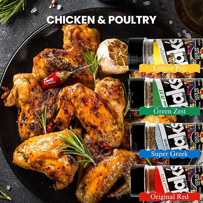 DAK's Spices 6 Pack Seasoning Blends | 100% Salt Free Spices | Premium & Healthy Seasoning | MSG Free, Preservative Free, Potassium Chloride Free | Low Carb & Keto Friendly | Perfect for Clean Eating & Adding Flavor | 1.5 oz