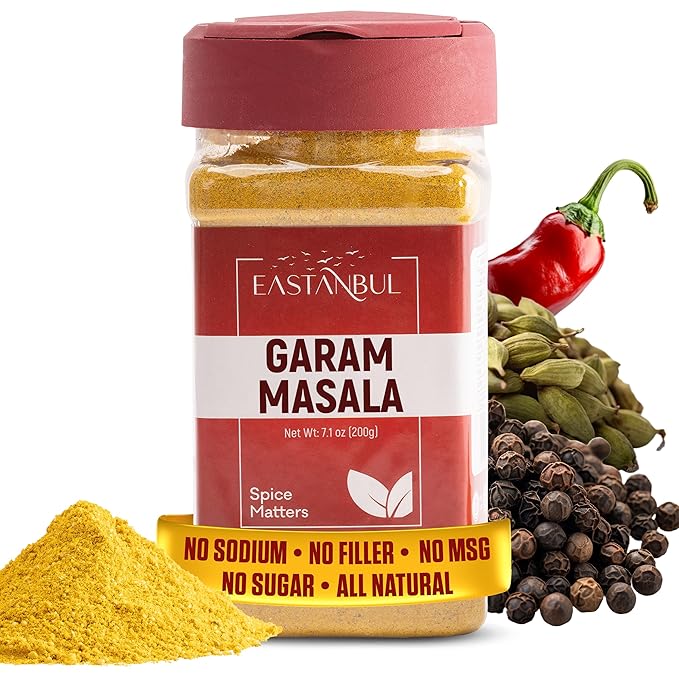 Eastanbul Garam Masala, 7.1oz Garam Masala Spice Powder Mix, Indian Spice, Top Culinary Grade Seasoning, Sodium Free, Sugar Free, No MSG, No Filler, Vegan