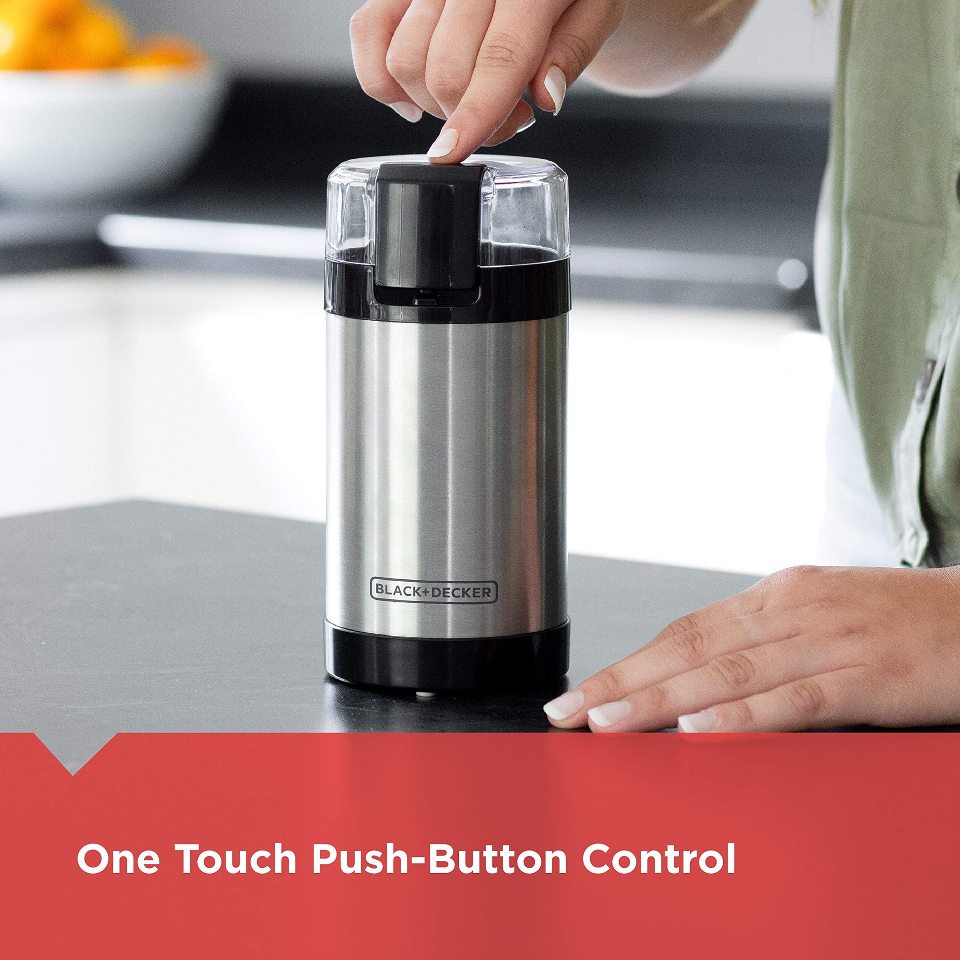 BLACK+DECKER One-Touch Coffee & Spice Grinder with Stainless Steel Blades