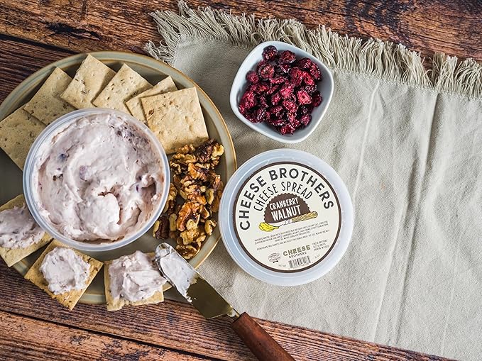 Cheese Bros Family Fest Gift Box with 8 Inch Cutting Board | Fresh from Wisconsin | Includes Baked Bliss, Assorted Cheddar and Gouda Cheeses, Cheese Curds, Alpine-Style Adelheid | Family Gifting Idea