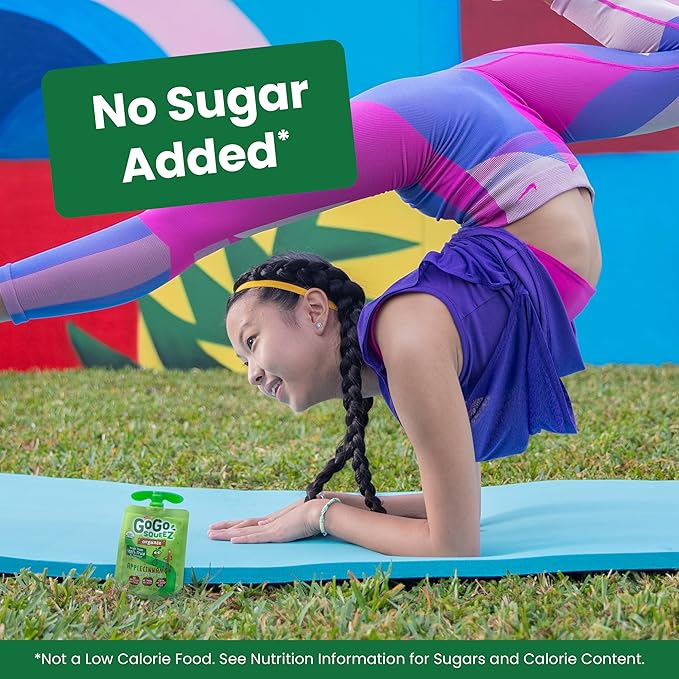 GoGo squeeZ Organic Applesauce and Fruit Puree Apple Strawberry, 3.2 oz (Pack of 48), Unsweetened Organic Fruit Snacks for Kids, Gluten Free, Nut Free and Dairy Free, Recloseable Cap, BPA Free Pouches